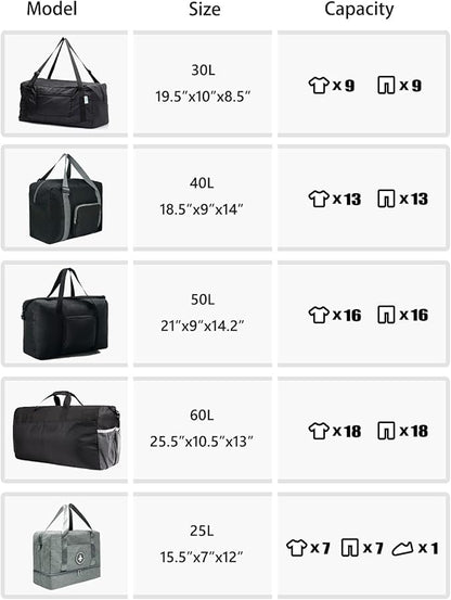 HOLYLUCK Foldable Travel Duffel Bag For Women & Men Luggage Great for Gym (Purple)