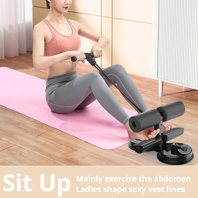 Ab Training Auxiliary Device, Portable Adjustable Sit up Core Exercise Equipment, Double Suction Cups Three Levels of Height, Multi-functional Workout Ab Machine for Home Gym