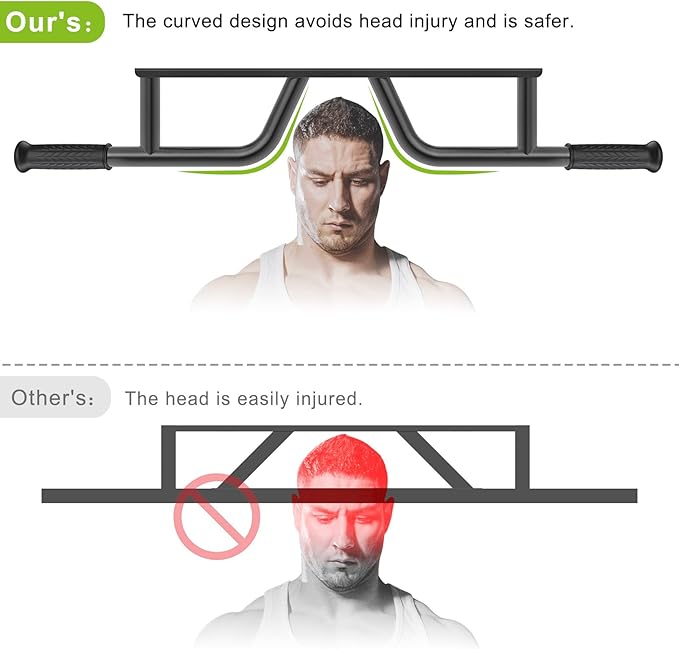 SELEWARE Heavy Duty Welded Pull Up Bar, Versatile Doorway Wall Mount, Joist Mounted, and Ceiling Mounted Chin Up Bars, Thick Metal Sturdy Construction for Full Body Workouts Support 500 lbs