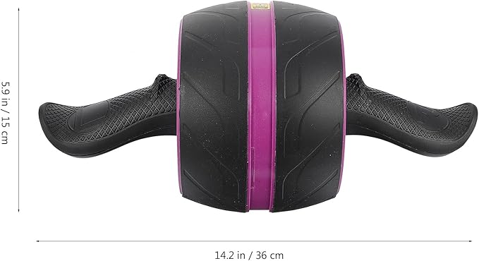 Ab Roller Wheel Fitness Equipment with Auto Rebound, Purple Abs Core Training Wheel for Home Gym Strength Workout, Abdominal Trainer for Men and Women