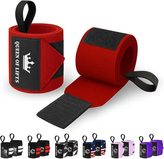 TECEUM Weightlifting 18" & 12" Wrist Wraps with Thumb Loop – Heavy Duty Wrist Workout Braces for Men and Women – Ideal for Powerlifting, Strength Training, Bodybuilding