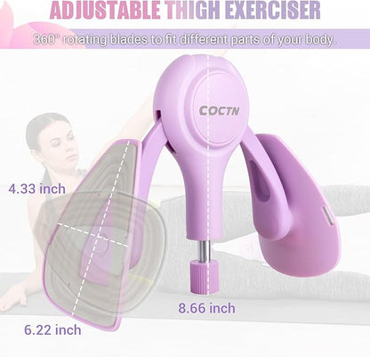 Thigh Trainer for Women, 15-70LB Adjustable Resistance Inner Thigh Exerciser for Pelvic Floor Muscle Repair, Thigh Workout Kegel Exercise Equipment for Shaping, Yoga & Weight Loss at Home Gym