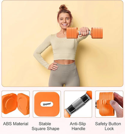 15LB 20LB 30LB 40LB 50LB Adjustable Dumbbell Set Free Weights Dumbbells Set for Women Men Hand Weights Sets Adjust Dumbbell Weight Sets for Home Gym Exercise Workout Strength Training Equipments