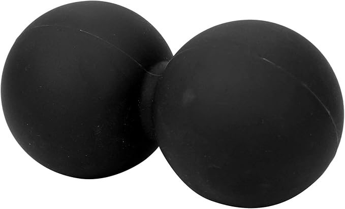 Gel Exercise Peanut Ball Yoga Gym Fitness Body Relax Massage Ball Relieve Pain (Black)