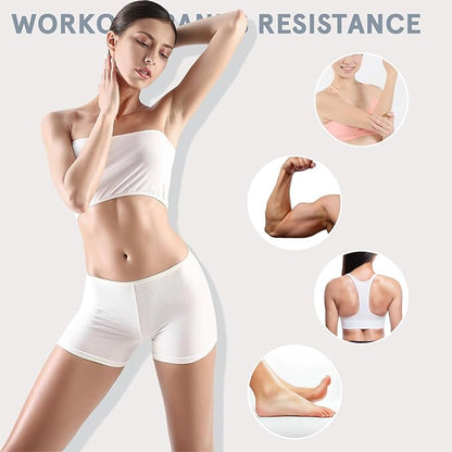 8pcs Heavy Duty Rubber Resistance Bands for Leg and Arm Workout, Fitness Training Kit for Men and Women, Portable Exercise Bands for Gym, Office, and Travel