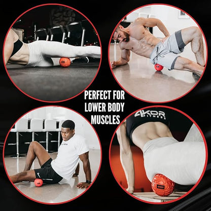 4KOR Massage Balls for Trigger Point Therapy - Myofascial Release Ball - Muscle Relief for Back, Neck, Shoulder, Foot Pain - Fitness Massage Balls for Mobility - Deep Tissue Release Ball