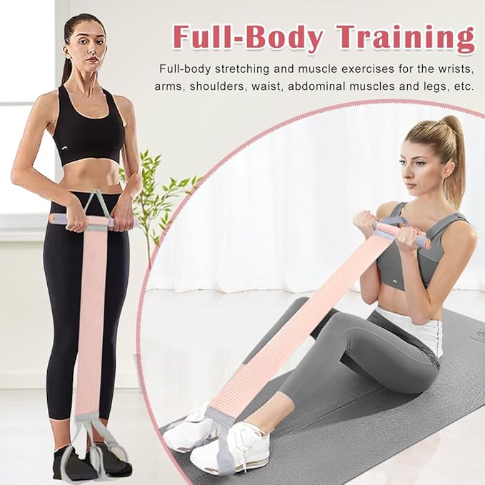 Full Body Resistance Band Set with Handles Yoga Pedal Resistance Band Anti-Broken Elastic Sit Up Pull Rope for Strength Training Stretch Bands Workout Equipment