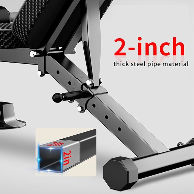 Adjustable Weight Bench multi-function Workout Bench for Home Gym,Foldable Incline Decline Benches for Full Body Workout 660LBS
