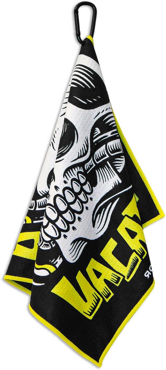 RokFit Gym & Golf Towel – Multi-Use, Quick-Dry, Durable Utility Towel with Bold Graphic and Carabiner Clip (Mental Vacation)