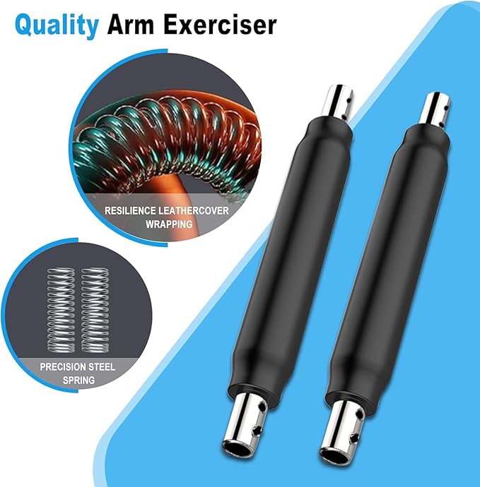 HOTWAVE Twister Arm Exerciser,Adjustable Spring Workout Bar, Forearm Triceps Chest Enhanced Exercise Strengthener,Portable Home Fitness Equipment