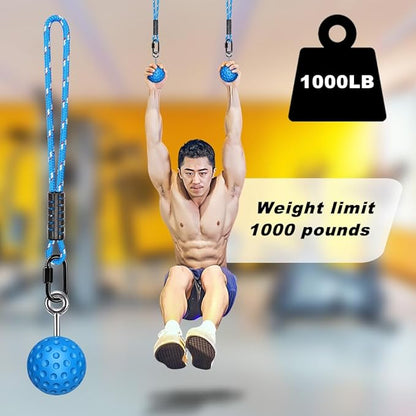 SELEWARE Non-Slip Pull Up Power Balls, Rock Climbing Grips for Strength Training, Forearm and Hand Exerciser for Chin Up Bar, Kettlebell, Barbell, Resistance Band Handles, Home Gym Workout Equipment