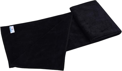 HOPESHINE Home Gyms Towel for Men Women Microfiber Gym Towels Cycling Workout Sweat Towel Set Quick Dry Exercise Sports Travel Towel Fast Drying 2-Pack (Black + Grey)