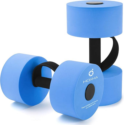 Aquatic Exercise Dumbell Set of 2 - Water Aerobic Exercise Foam Dumbbells Pool Resistance Fitness Equipment for Weight Loss