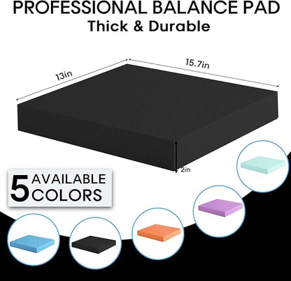 Balance Pad – Stability Trainer for Balance, Stretching, Physical Therapy, Exercise, Mobility, Rehabilitation and Core Training Non-Slip Closed Cell Foam Premium Balance Pad Knee Pad
