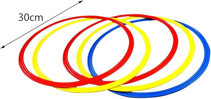 pistro Agility Training Rings Set of 12 Football Speed Ladder Cones Workout Equipment for Sports Training Home Gym Kids Exercise