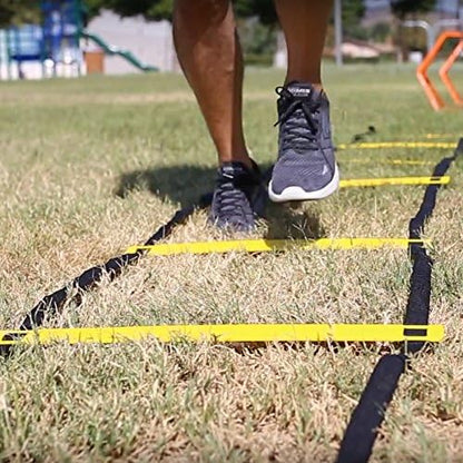 EFITMENT Speed Ladder, Agility Ladder Speed Training Equipment w/Carrying Bag – 11 Rung 13.5ft for Fitness Speed Training, Obstacle Course, Footwork, Soccer – A008