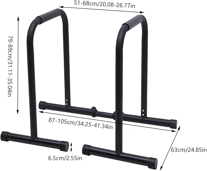 440lbs Adjustable Dip Bar, Heavy Duty Calisthenics Dip Station with Adjustable Parallel Dip Bars, Home Dip Stand Body Press Bar Parallel Bars Dip Equipment for Calisthenics, Strength Training