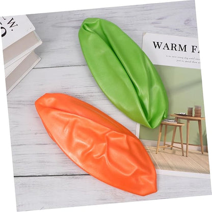 2pcs Anti-Burst Yoga Ball Thickened Mini Balancing Pilates Ball PVC Exercise Stability Trainer for Fitness Gym Home Workout (15-35cm Random Size, Orange+Green)