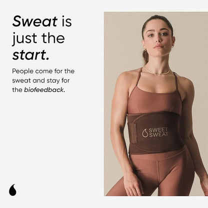 Sweet Sweat Waist Trimmer Toned Series - Premium Sweat Enhancing Fitness Belt for Women & Men - 5 Adjustable Sizes