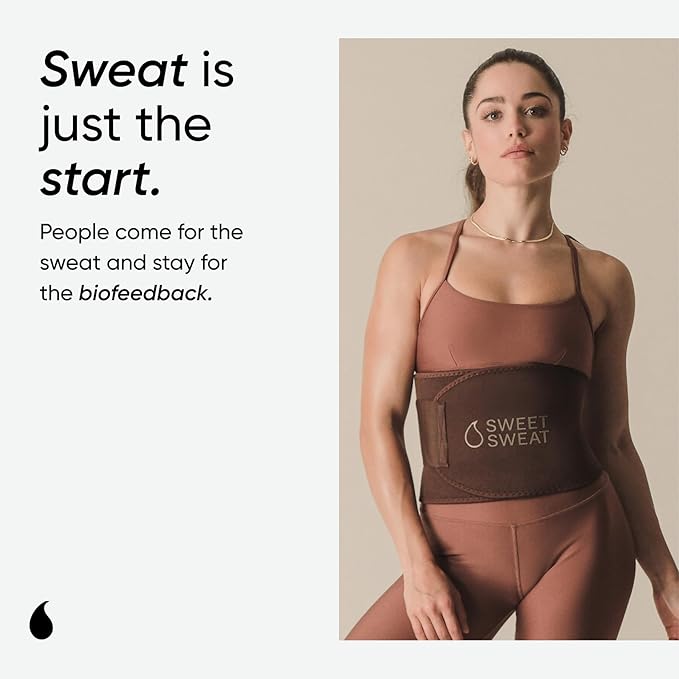 Sweet Sweat Waist Trimmer Toned Series - Premium Sweat Enhancing Fitness Belt for Women & Men - 5 Adjustable Sizes