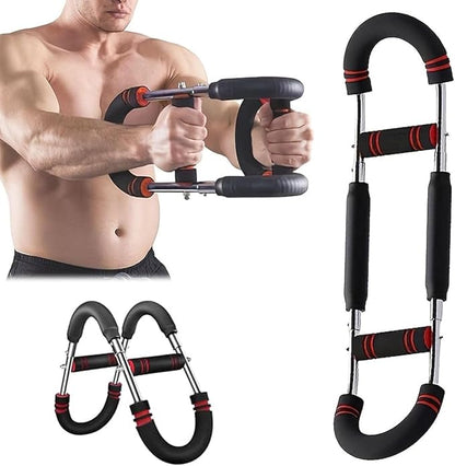 Arm Trainer, Adjustable 20-110lbs Chest Workout Eauipment, Portable Arm and Chest MuscleTrainer, Gorilla Bar for Chest Workout, Upper Body Workout Equipment for Men and Women