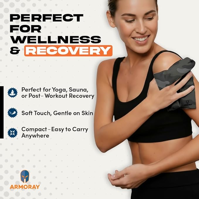 ARMORAY Sweat Absorbing Towel Handkerchief – Quick-Dry Microfiber Gym Towels for Face, Hands & Body – Workout Towel for Men, Sport Rag, Perfect for Tennis, Pickleball & Sauna Use by Women