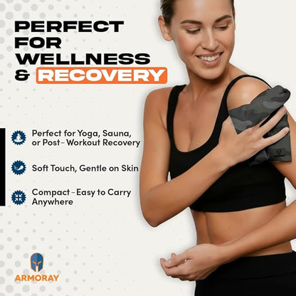 ARMORAY Sweat Absorbing Towel Handkerchief – Quick-Dry Microfiber Gym Towels for Face, Hands & Body – Workout Towel for Men, Sport Rag, Perfect for Tennis, Pickleball & Sauna Use by Women