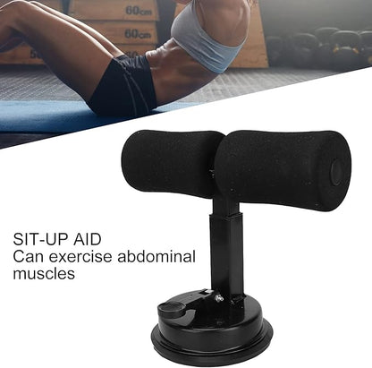 Sit Up Bar for Floor, Abdominal Muscle Exercise, Portable Sit Up Tool Exercise Equipment Assistant Device with Self Priming Suction Cup,Body Shaping (Black)
