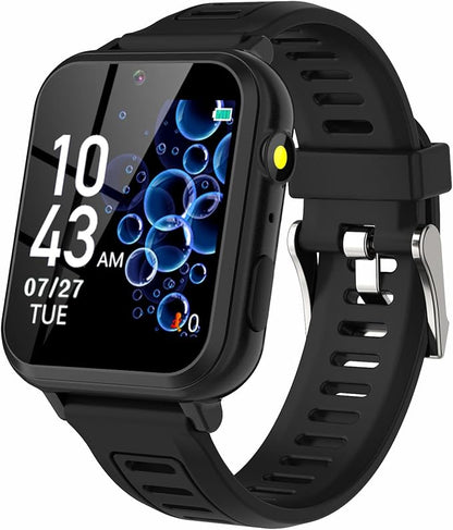 Kids Smart Watch Boys, Kids Smart Game Watch with 39 Games HD Touch Screen Video Camera Music Player Pedometer Flashlight Alarm Clock 12/24 hr Kid Watches for Boy Gifts for 5-12 Year Olds Boy Girl