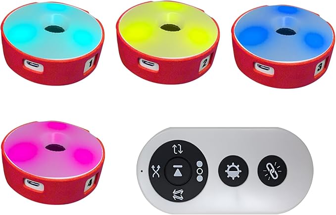 Sports Agility Light, Agility Training Light, USB Charging, Lasts 10 Hours, 10cm Height Sensing Distance, 4 Light Colors, 4 Modes, 270 Degree Viewable Angle Improve Reflex
