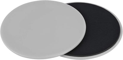 2pcs Discs Slider, Fitness Disc Slides Exercise Sliding Plate Sliding Discs Fitness Core Slider Workout for Gym, Home, Yoga, Pilates(Grey)