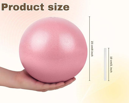Pilates Ball 9 Inch Yoga Ball Small Exercise Ball for Core Strength Fitness Balance Stability at Home Gym