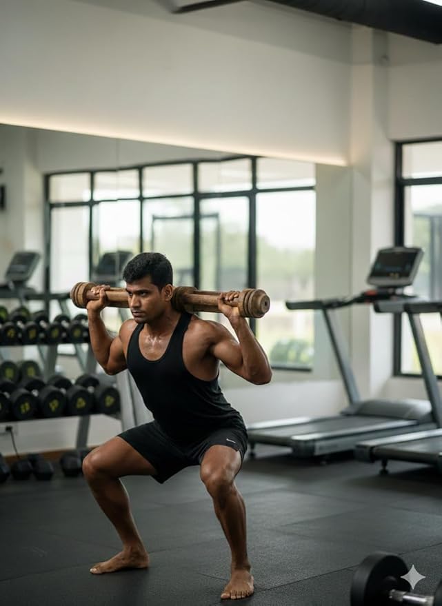 HIH Enterprises - Sheesham Wooden Sumthola Mugdar (Indian Clubs) – Indian Fitness Equipment for Home Gym & Outdoor Training Biceps & Shoulder Strength