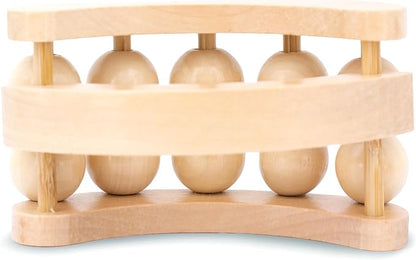 Wood Therapy Massage Tool | Lymphatic Drainage Massager | Cellulite, Fascia, Leg, Back & Thigh Muscle Roller for Post Liposuction & Fibrosis Treatment | Surgery Recovery 360 Lipo| Tummy Tuck & BBL