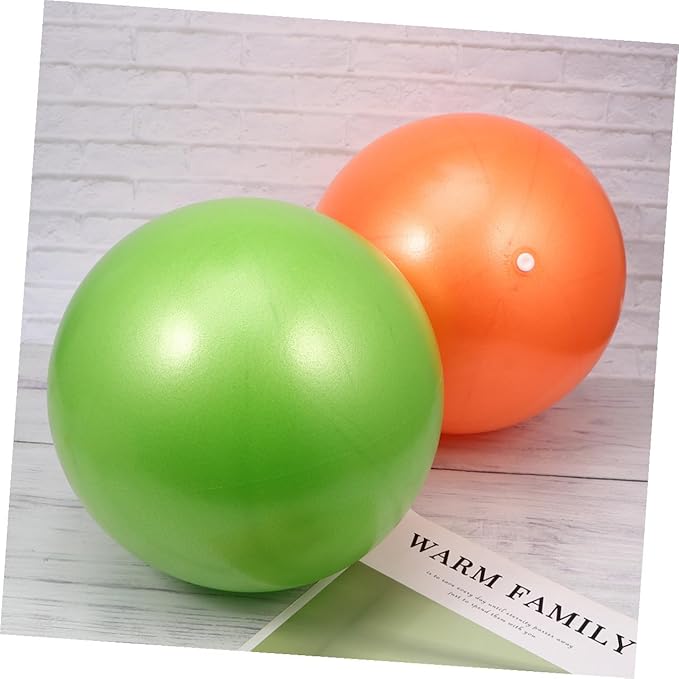 STOBAZA 2pcs Anti-Burst Yoga Ball Mini Balancing Exercise Ball PVC Pilates Stability Trainer Thickened Frosted Fitness for Gym Workout and Core Training