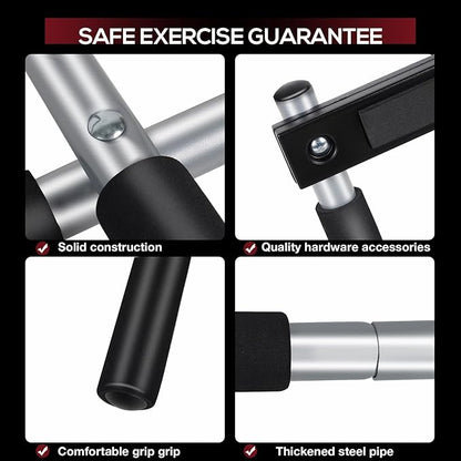 GYE Doorway Pull Up Bar for Home Gym, Adjustable Width, Heavy-Duty Steel，Max Limit 440 lbs Upper Body Fitness Workout Bar with Foam Grips，Indoor Portable Upper Body Workout Bar for Strength Training