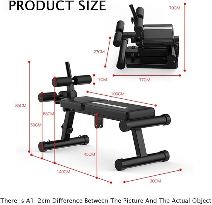 Dumbbell Bench/Weightlifting Bench,Home Sit-up Fitness Equipment,Adjustable/Foldable Weight Bench,400kg Load Capacity for Home Gym