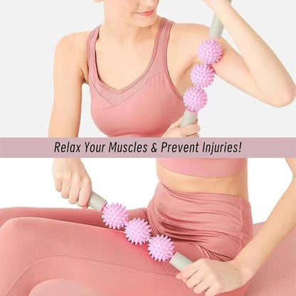 Cellulite Massager, Fascia Blaster for Cellulite, Muscle Roller Stick Lymphatic Drainage Massager for Relif Body Sorness, Trigger Points, Sports Legs, Back Recovery, Sakura Pink