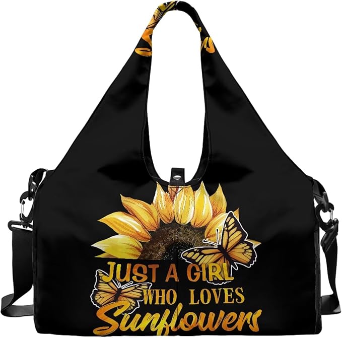 Gym Bag with Yoga Mat Holder Large Tote Bag With Multi Pockets for Women Men Dry Wet Separated Pocket Carryall Yoga Tote Bag for Pilates Travel Workout Office
