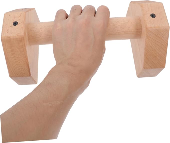 2pcs Ergonomic Pushup Handles Strength Training Stands Wooden Pushup Bar Abdominal Trainer