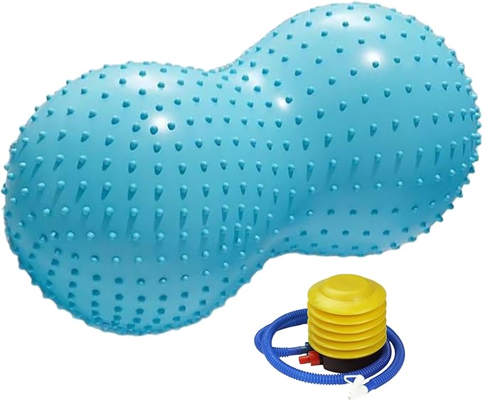 Groundnut Shape Exercise Ball, Balance Training Tool, Work Out Ball with Pump, Pregnancy Fitness Accessory, Versatile Kids Supply Inside Houses and Steady Office Tool for Women