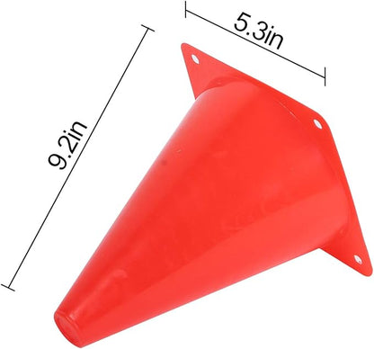 KINJOEK 30 Packs 9 Inch Sports Training Cones, Traffic Cones with Rounded Edges for Safety, Soccer, Football, Basketball Coaching, Agility, Drill Training, Field Marker Cones,Red