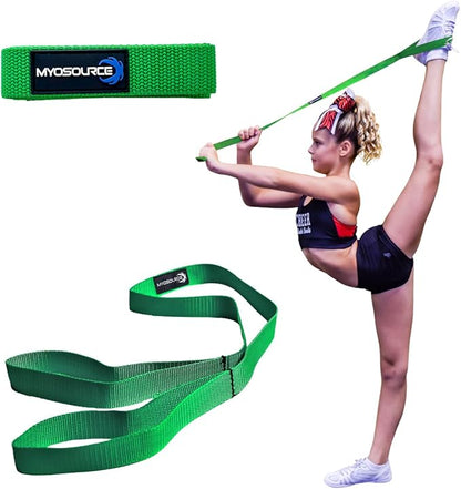 Myosource Kinetic Bands Cheerleading Flexibility Stunt Strap - Improve Stretching and Stunts for Cheer Dance Gymnastics & Physical Therapy – Stocking Stuffers Present for Kids Girls Adults - 12 Colors