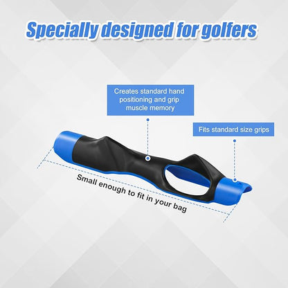 Golf Club Grip Trainer, Right Hand Lightweight Swing Trainer Golf Training Aid with Anti-Slip Wrist Support Accessories for Correct Hand Position & Grasp