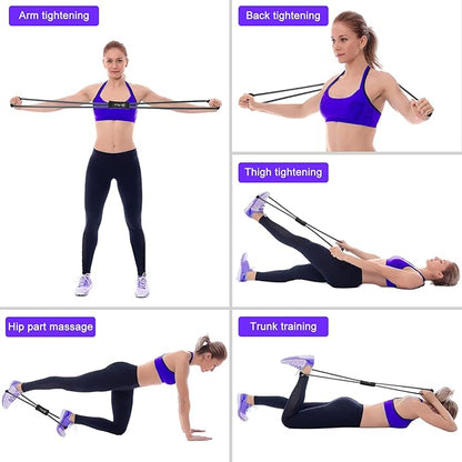 HPYGN Resistance Bands, Figure 8 Exercise Bands for Women Men, 8 Shaped Resistance Bands for Arms, Chest Expander, Yoga Gym Fitness Pulling Rope 8 Word Elastic for Exercise Muscle Training Tubing