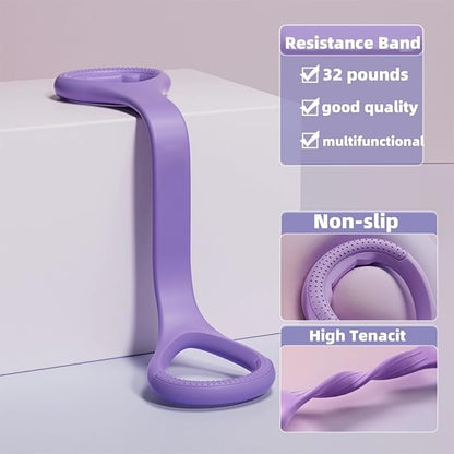 Resistance Bands for Exercise,6-Tube Elastic Yoga Pedal Puller Resistance Band, Natural Latex Tension Rope Fitness Equipment, for Abdomen/Waist/Arm/Leg Stretching Slimming Training