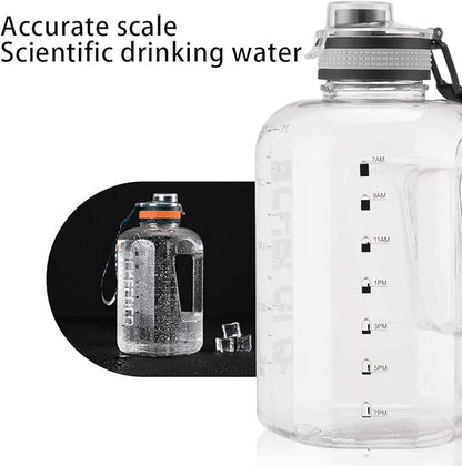 56oz Gym Bottle Water, BPA Free Half Gallon Leak Proof Large Sport Water Bottle with Handle and Time Marker,Plastic Reusable Big Water Jugs for Workout,Fitness,Hiking,Outdoor,Camping,Home