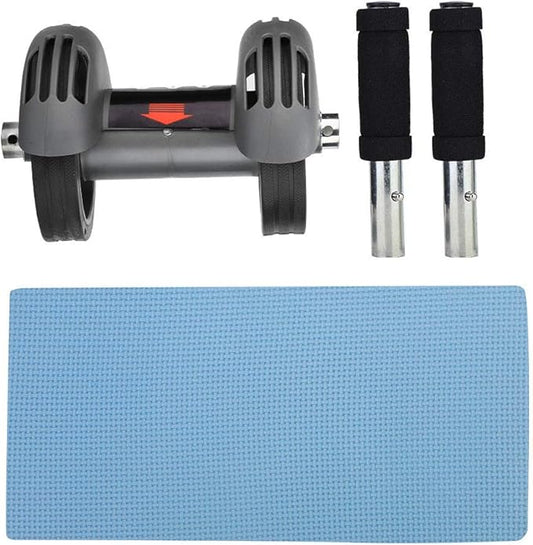 AB Domestic Double Wheel Roller Workout System for Home Fitness Gray