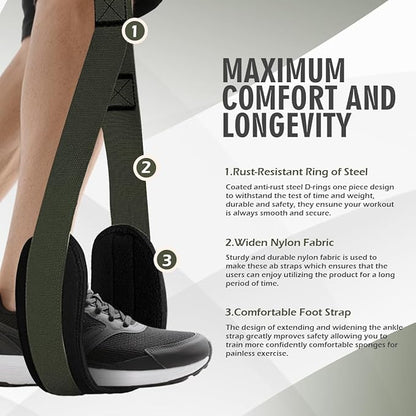LEEKEY Resistance Bands, Exercise Bands with Handles,Pull Up Assist Bands - Band Set with Door Anchor - Bands for Working Out,Band for Men and Women Fitness Training,Home Workouts