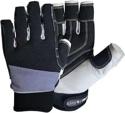 MRX Sailing Gloves for Men & Women 3/4 Finger Grip Great for Sailing, Yachting, Paddling, Kayaking, Fishing, Dinghying Water Sports